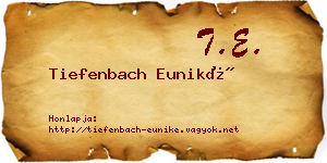 Tiefenbach Euniké névjegykártya